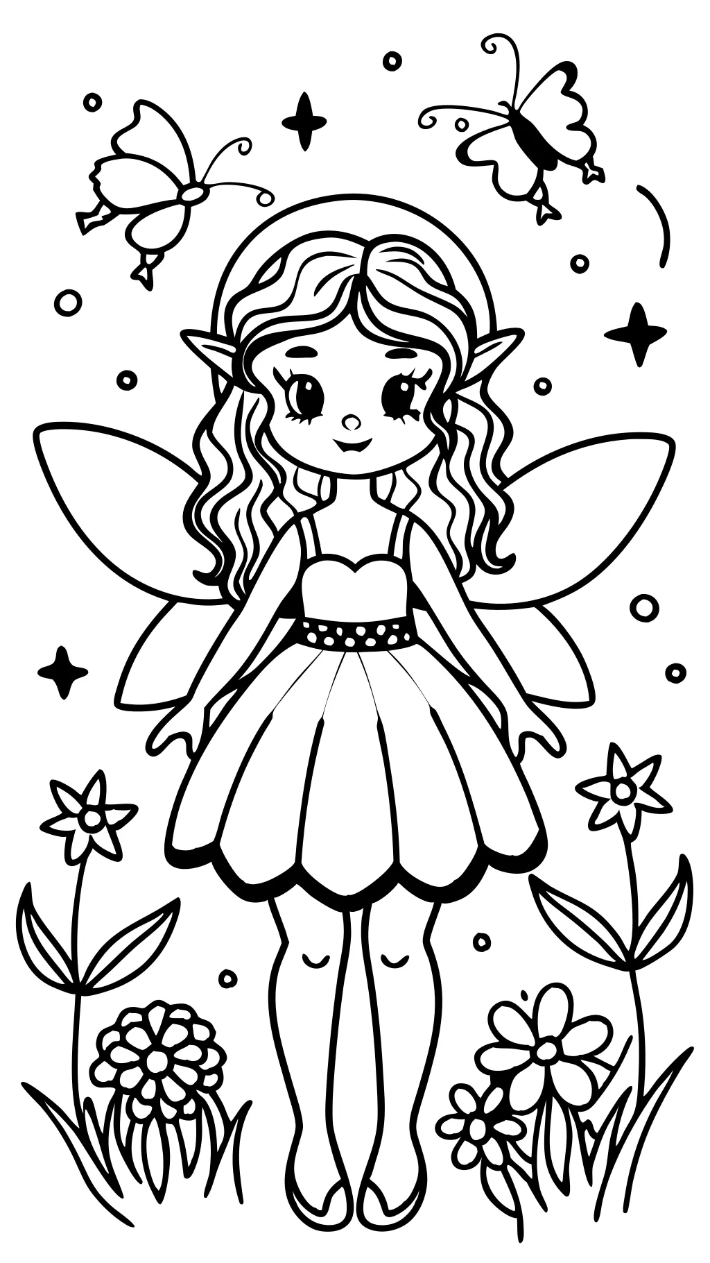 pretty fairy coloring pages